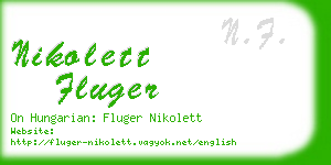 nikolett fluger business card